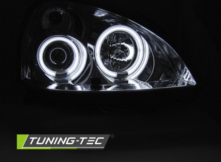 CCFL Angel Eyes Scheinwerfer für Renault Clio 2 01-05 chrom